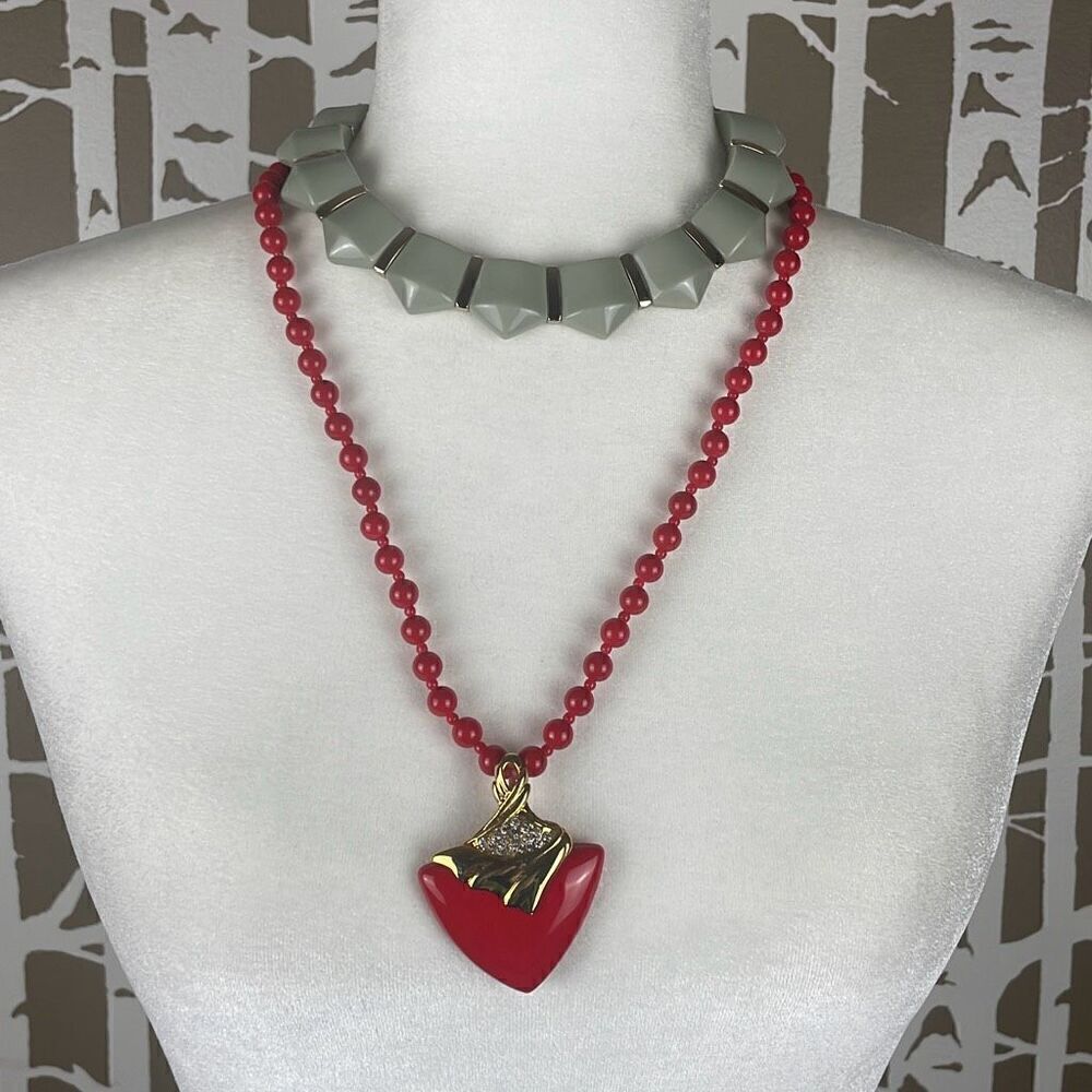 Vintage and Modern Necklace and Choker LOT 2 Pieces